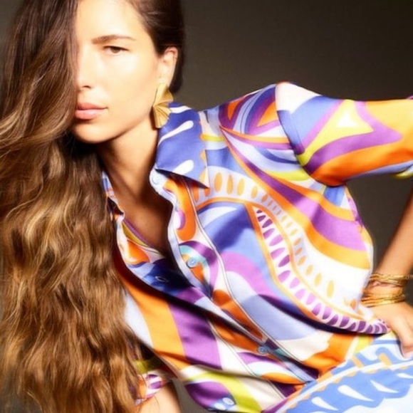 NEW! Zara Geometric Print Set (Top and Skirt) - Picture 4 of 15